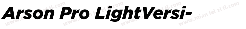 Arson Pro LightVersi字体转换